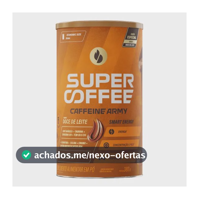 Cafeína Caffeine Army Supercoffee Classic Size em pó sabor Doce de leite x 380g