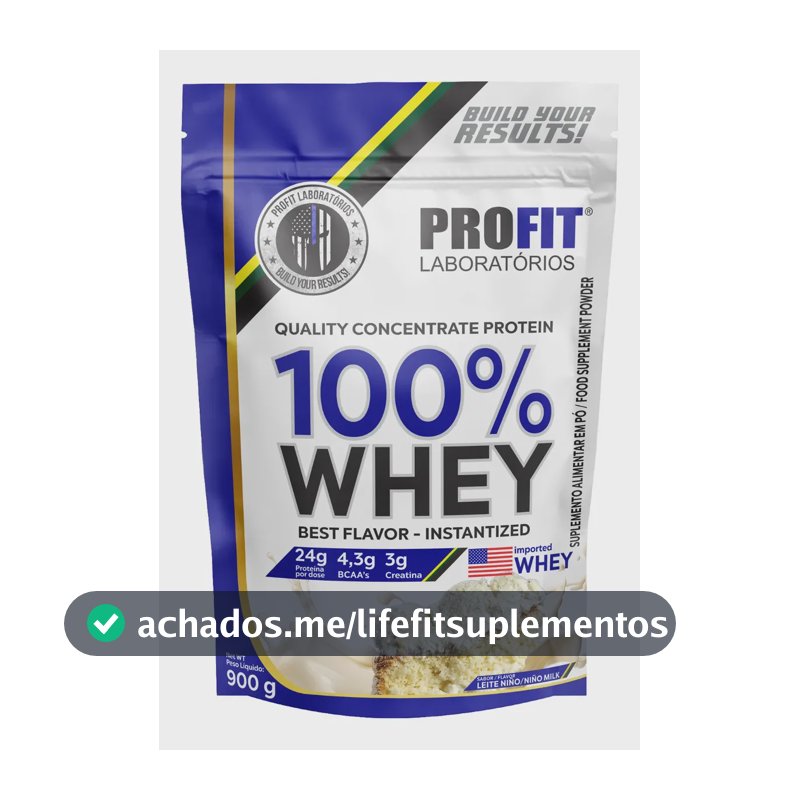 Whey protein Profit 100% Quality Concentrate em pó sabor Leite Niño x 900g