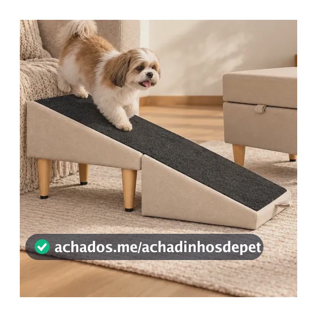 Rampa Pet Pufe Rampa Puff Rampa Antiderrapante Dobrável Cães E Gatos Pets Bege