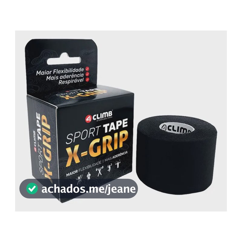 Esparadrapo Esportivo Sport Tape X-grip Premium 4climb Preto