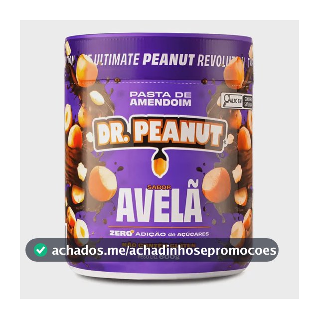 Pasta De Amendoim Dr. Peanut 600g Novos Sabores Gourmet Avelã