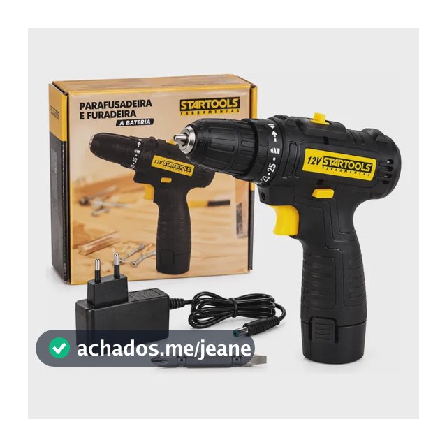 Parafusadeira Furadeira 12v Bateria Recarregável Startools