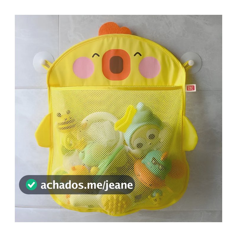 Rede De Armazenamento Brinquedos Porta Saco Banho Multiuso Pato