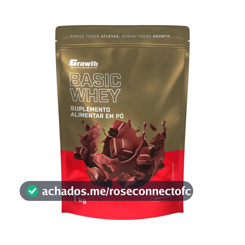 Proteína Growth Supplements Basic Whey em pó sabor Chocolate x 1kg