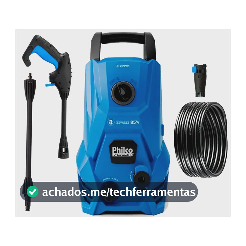 Lavadora De Alta Pressão Jato Compacta Philco Plp2200 1300w 1300 Psi/libras 312l/h Lança Regulável 127v