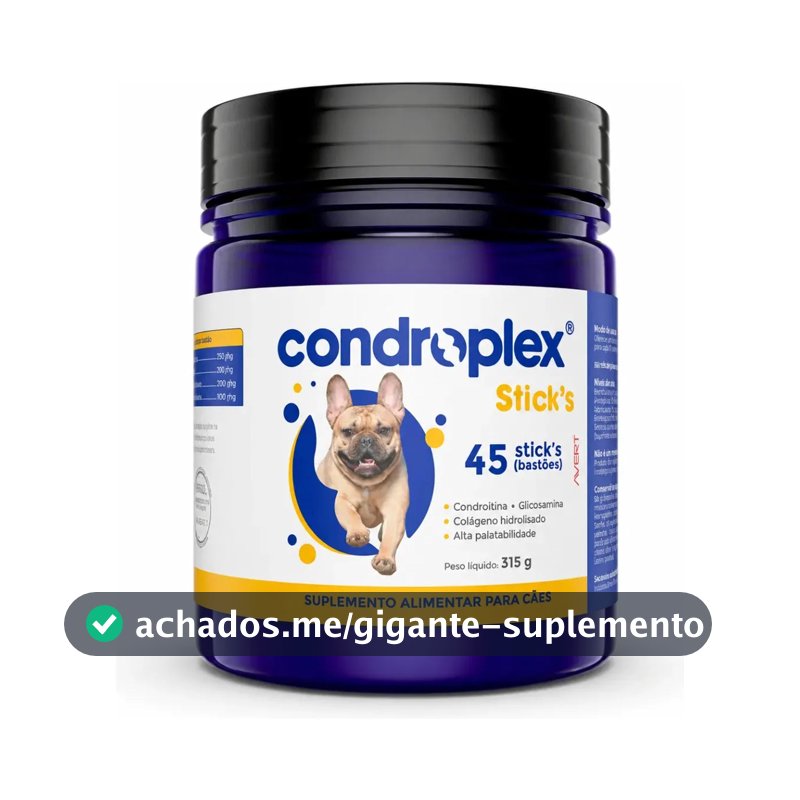 Condroplex Sticks Suplemento para Cães 45 Unidades Avert