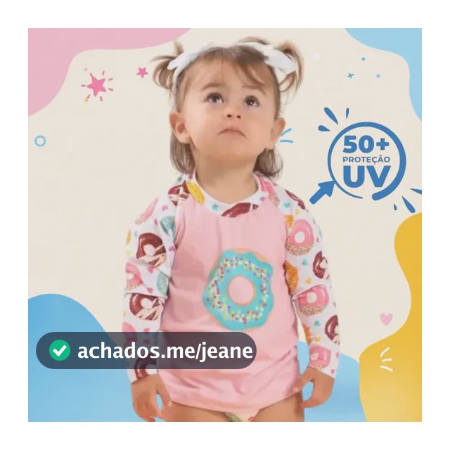Roupas De Praia Infantil Menina Com Proteção Uv50+ - P016