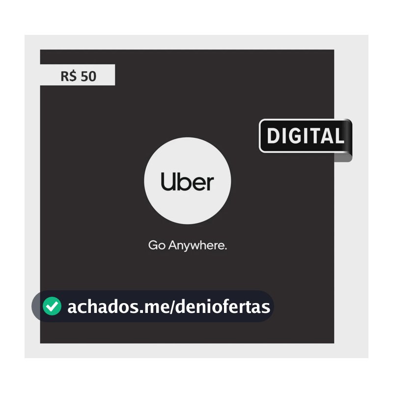 Uber Gift Card R$50 (Digital)