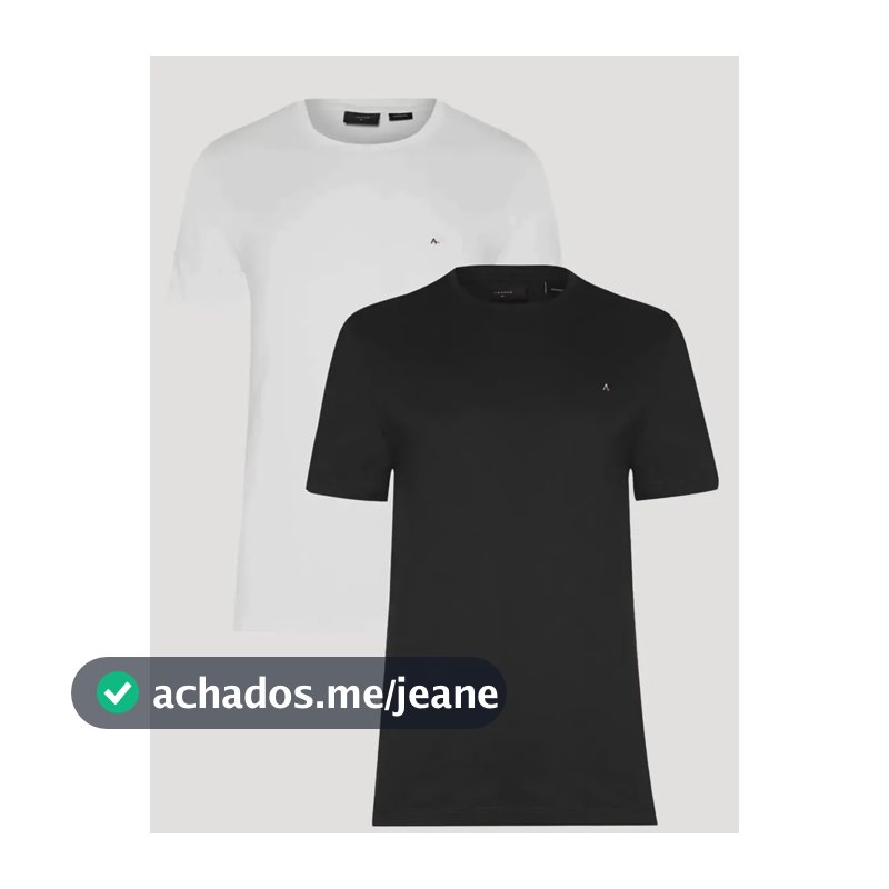 Kit Camisetas Aramis Basic Lisa Preta/branca Preto/branco S/p