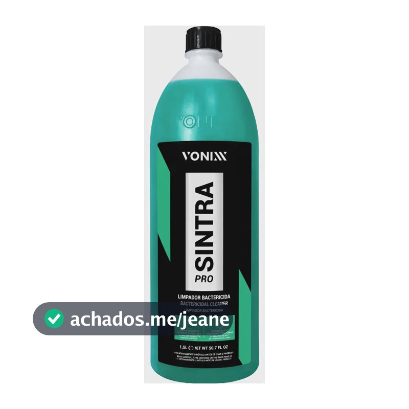 Sintra Pro Vonixx Limpeza Interna Veiculo Bactericida 1,5l