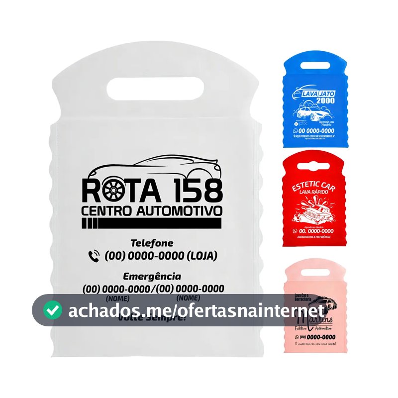 100 Saco Lixo Lixocar Personalizadas Para Auto Peças Cor Branco