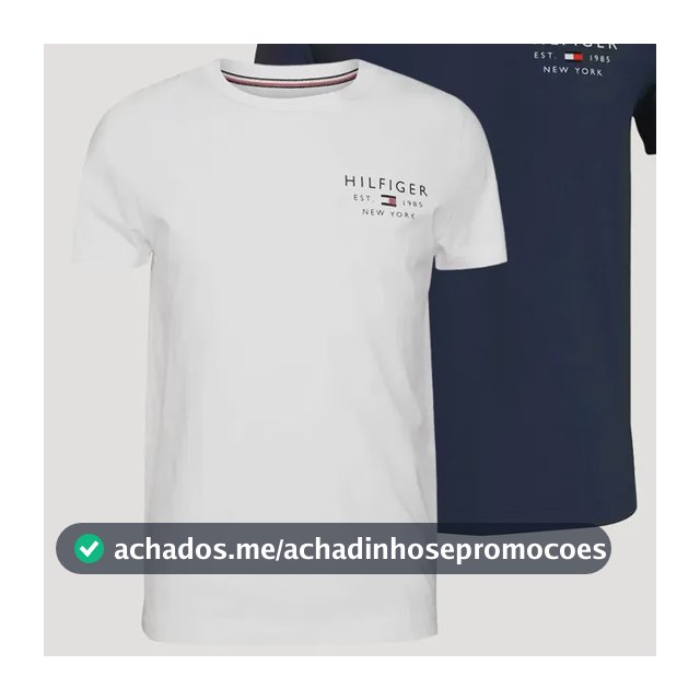 Kit Camisetas Tommy Hilfiger Brand Love Azul Marinho/branca Azul Marinho/branca L/g