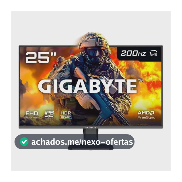 Monitor Gamer Gigabyte 25 Fhd 200hz 1ms Ips Vrr Freesync