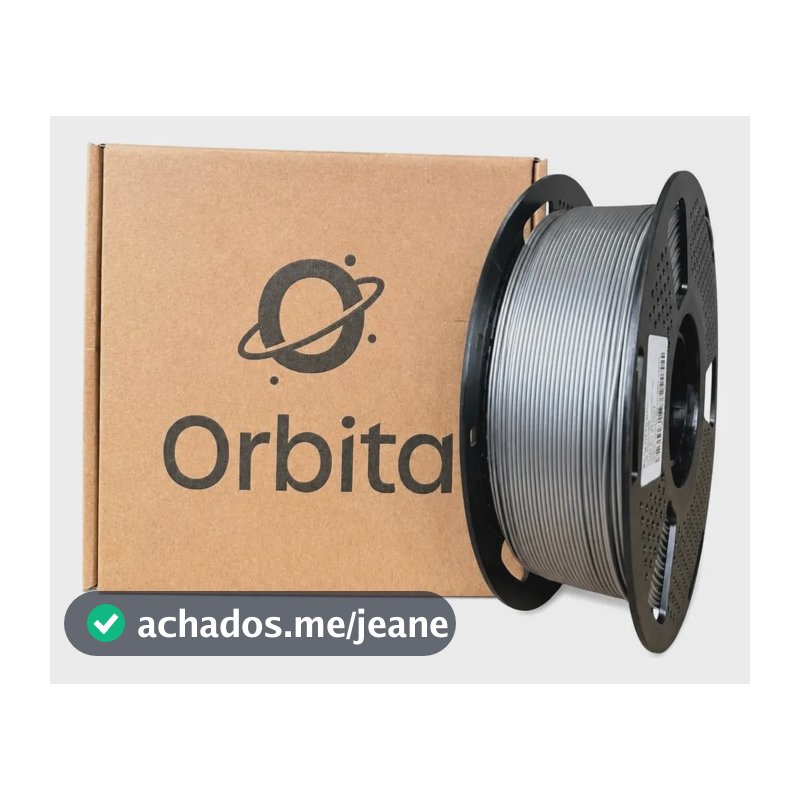 Filamento Pla Para Impressora 3d Orbita 1,75 Mm 1 Kg Prateado Fosco