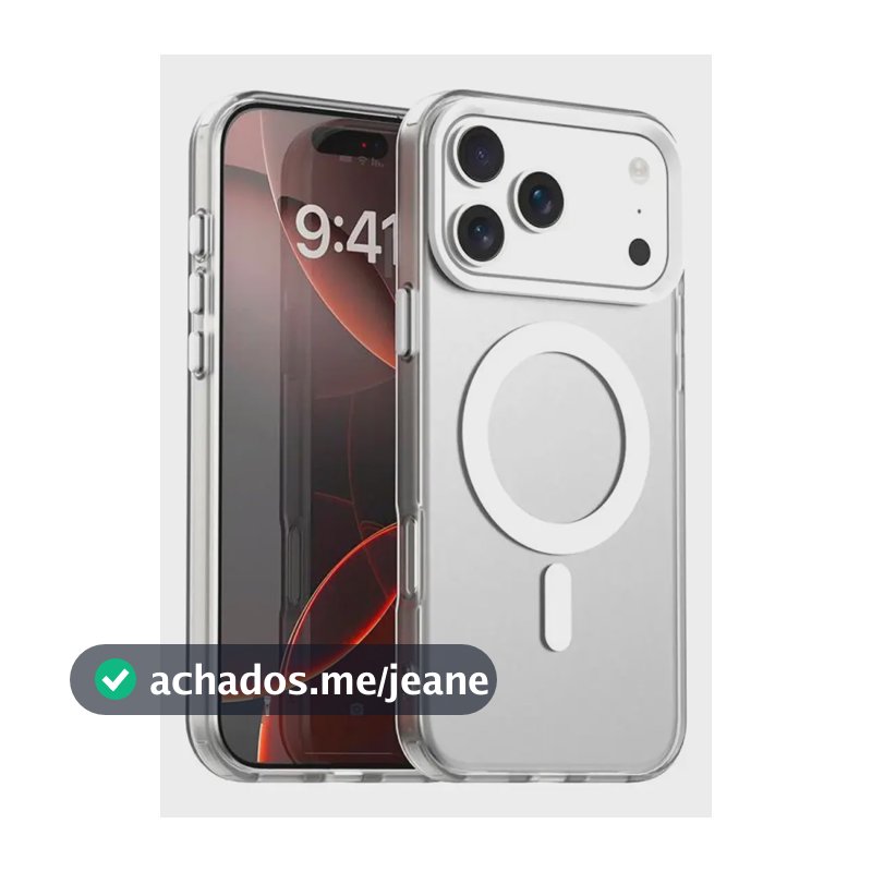 Capa Capinha Premium Magsafe Para iPhone Todos Os Modelos Transparente iPhone 17 Pro Max