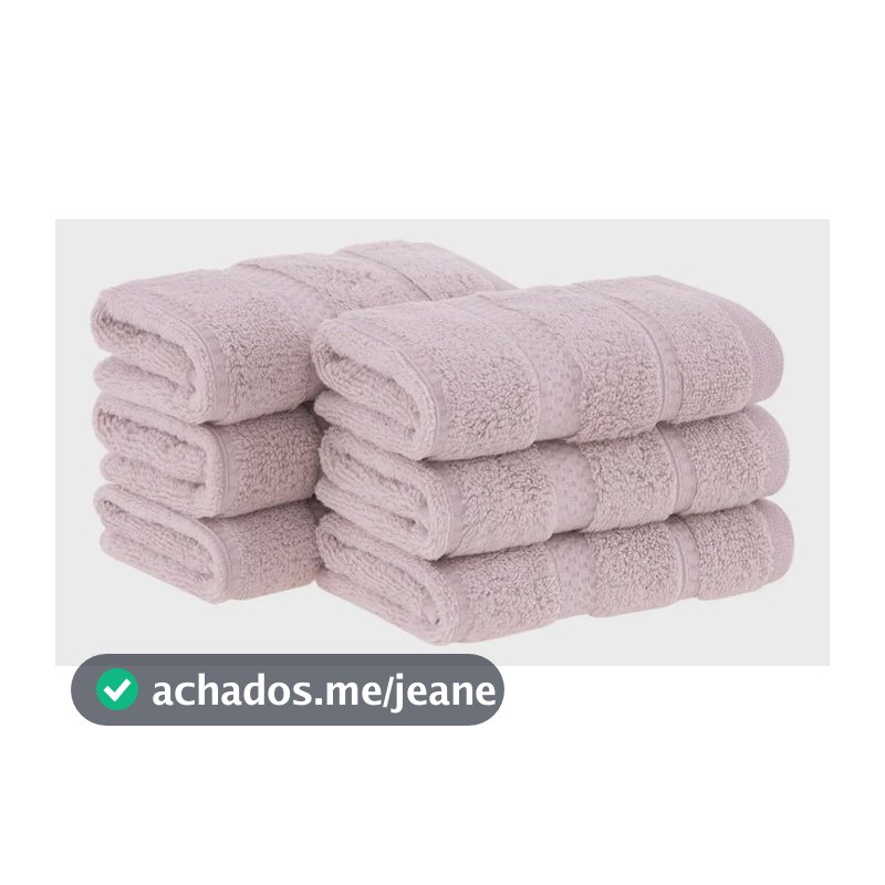 Kit 6 Peças Toalha Lavabo Buddemeyer Vision Dual Air Cor Rosa