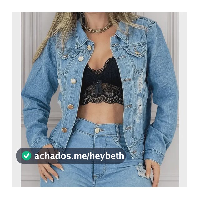 Jaqueta Jeans Feminina Sem Lycra Fechamento Botão Metálico