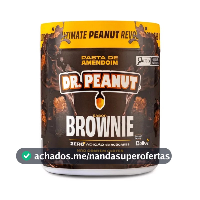 Suplemento em pasta Dr. Peanut Melhor Pasta de Amendoim amentoim cremosa sabor Brownie x 600g