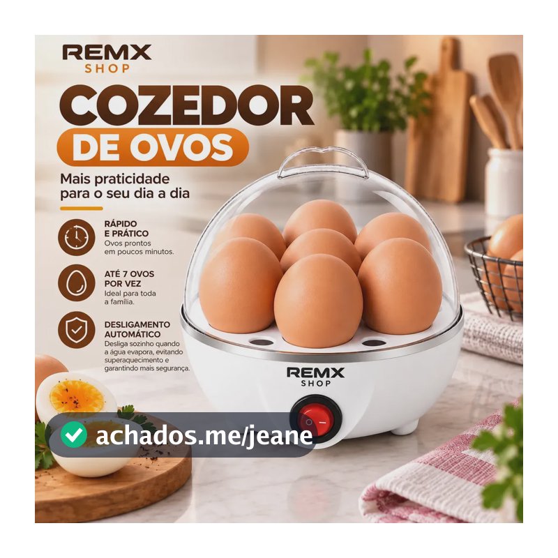 Cozedor De Ovos Panela Elétrica Cozinha A Vapor Automático Legumes Portátil Prático Rápido 7 Ovos Em 5min Desligamento Automático Remx Shop
