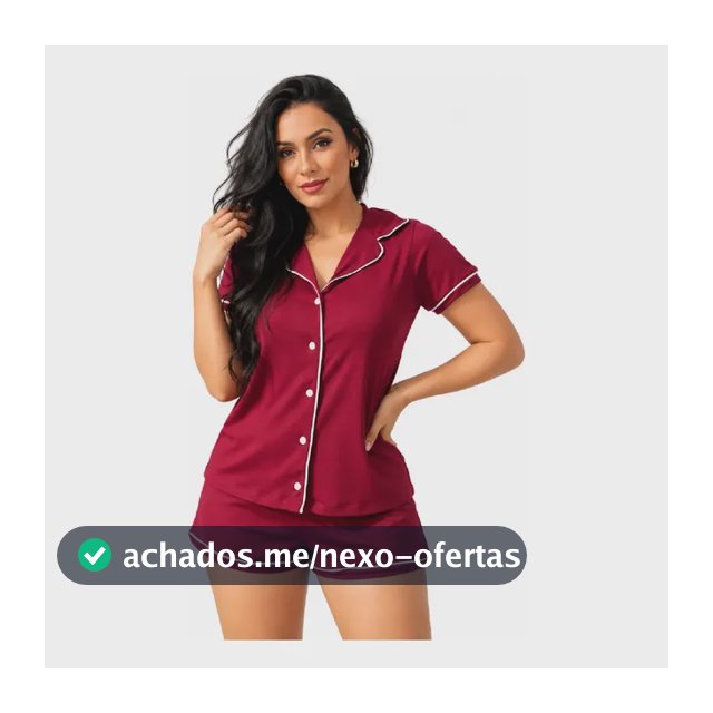 Pijama Blogueira Feminino Curto Shorts Baby Doll Maternidade