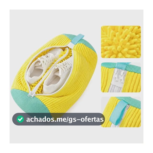 Saco Para Lavar Tênis Na Máquina Chenille Duplo