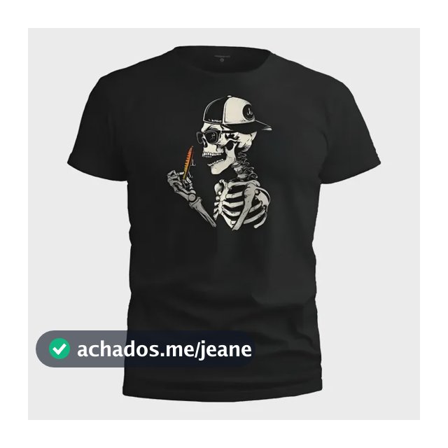 Camiseta De Pesca Masculina Presa Viva Casual Fish Skull