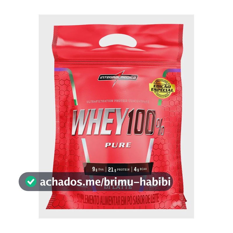Suplemento Whey 100% Pure Gelato Refil 900g Integralmédica Gelato Di Latte