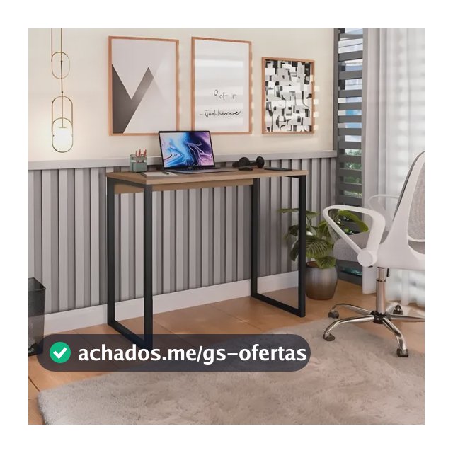 Escrivaninha Industrial Mesa Estudo Aparador Office Aço Mdf