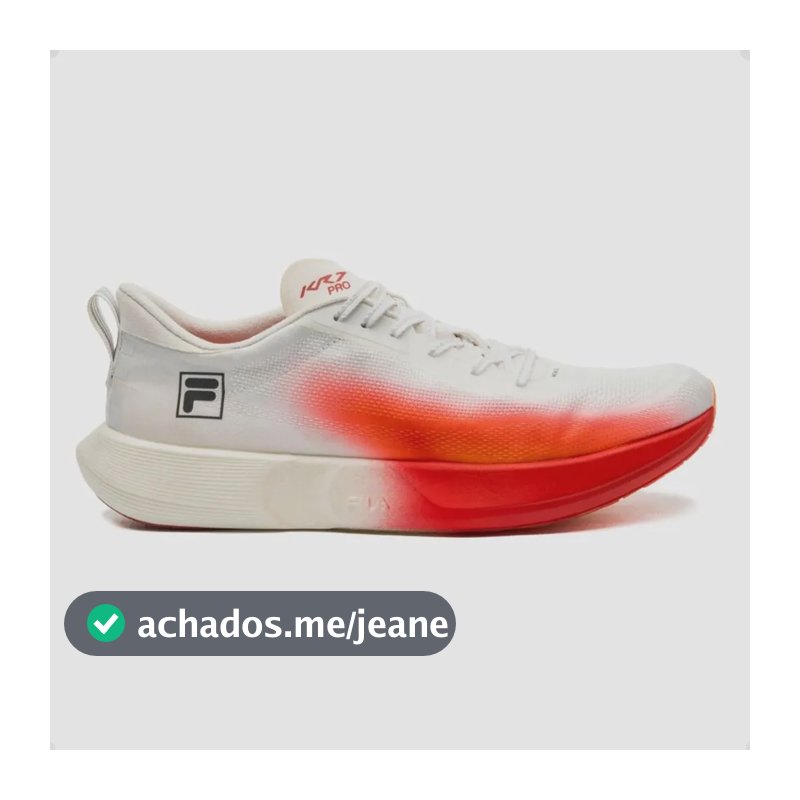Tenis Fila Kr7 Pro Speed Tech Performance, Leveza Velocidade Branco Liso 43 Br