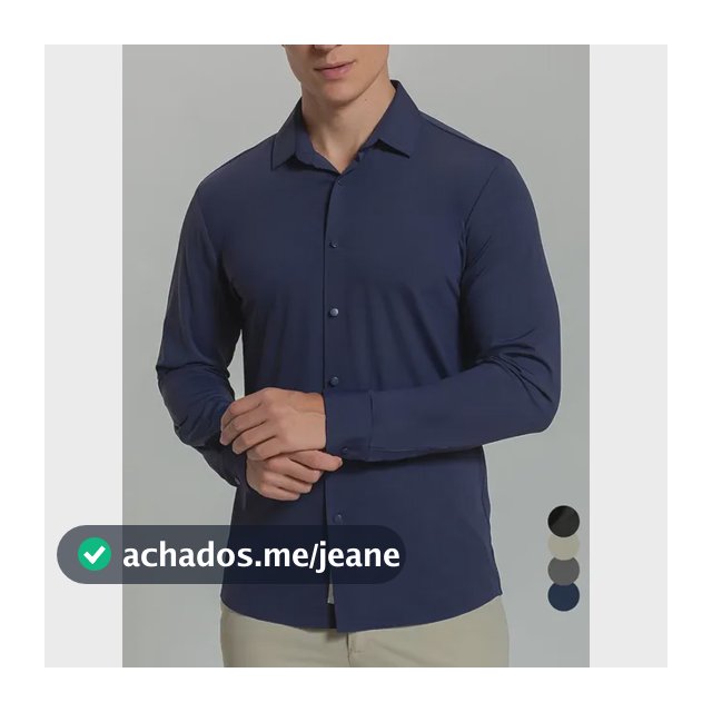 Camisa Masculina Poliamida Sem Costura Manga Longa Premium