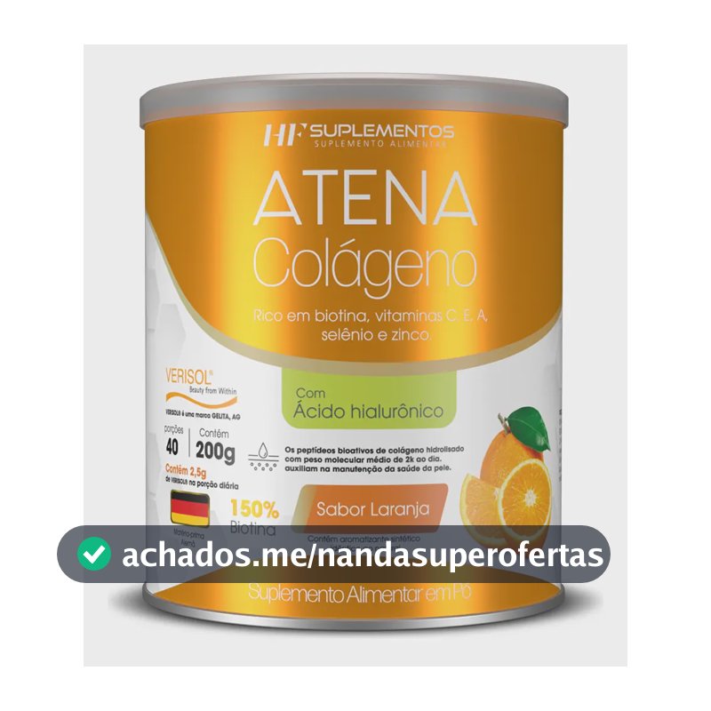 Colágeno Atena Verisol+ácido Hialurônico 200g Sabor Laranja Laranja