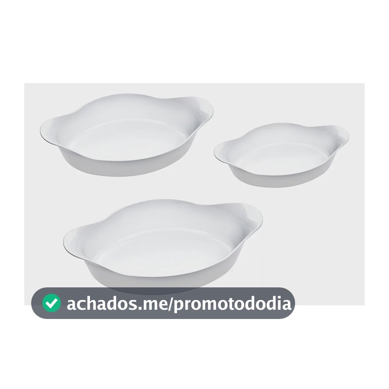 Kit De Assadeiras Marinex Opaline Oval 3 Peças