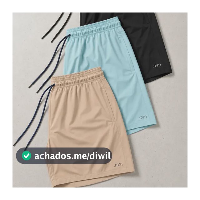 Kit 3 Bermuda Mauricinho Masculina Tactel Esportiva Verao