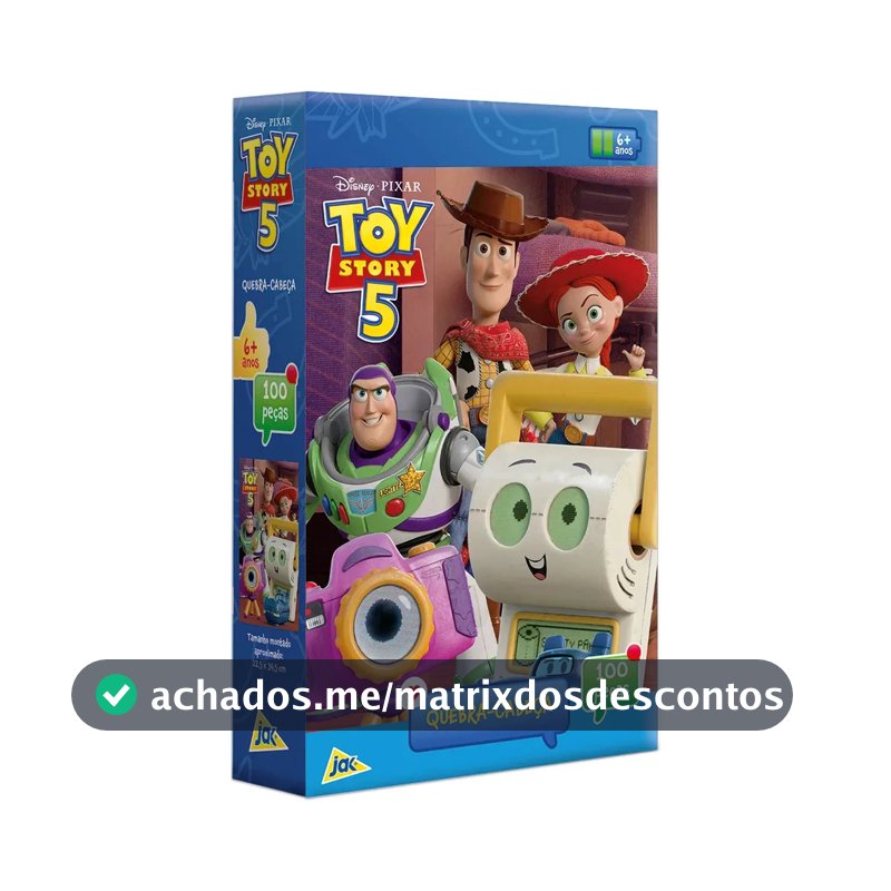 Toyster - Disney: Toy Story 5 - Quebra-cabeça 100 Peças - JAK