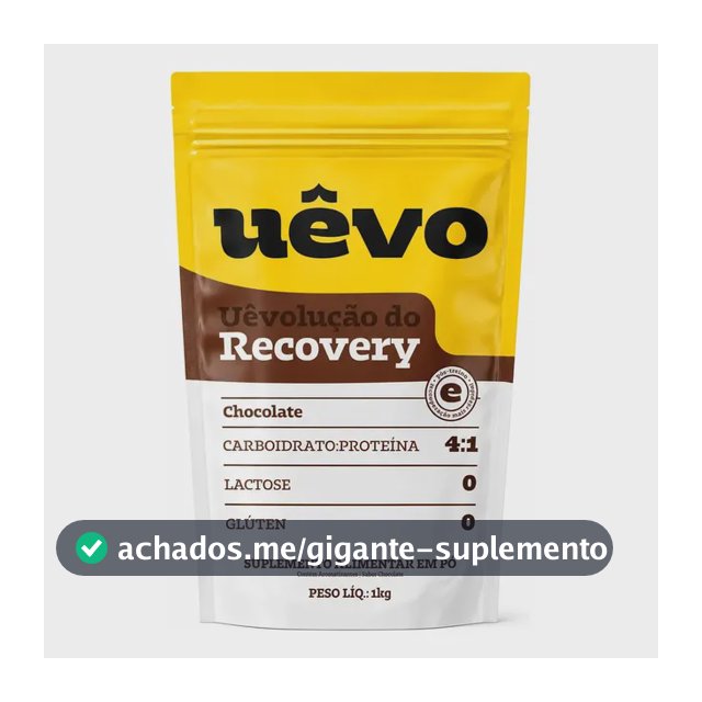 Proteína Uêvo Recovery 4:1 Chocolate 1kg Suplemento Proteico Chocolate