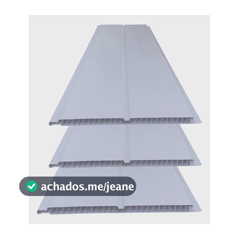 Forro PVC Branco Gelo 8mm 20cm x 3m Térmico Acústico 6m² Bariri