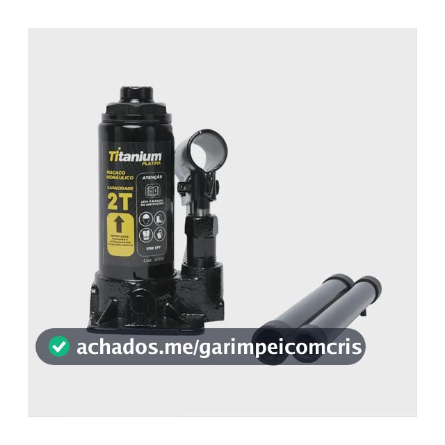 Macaco Hidraulico Portátil Tipo Garrafa 02 Toneladas - Titanium Platina