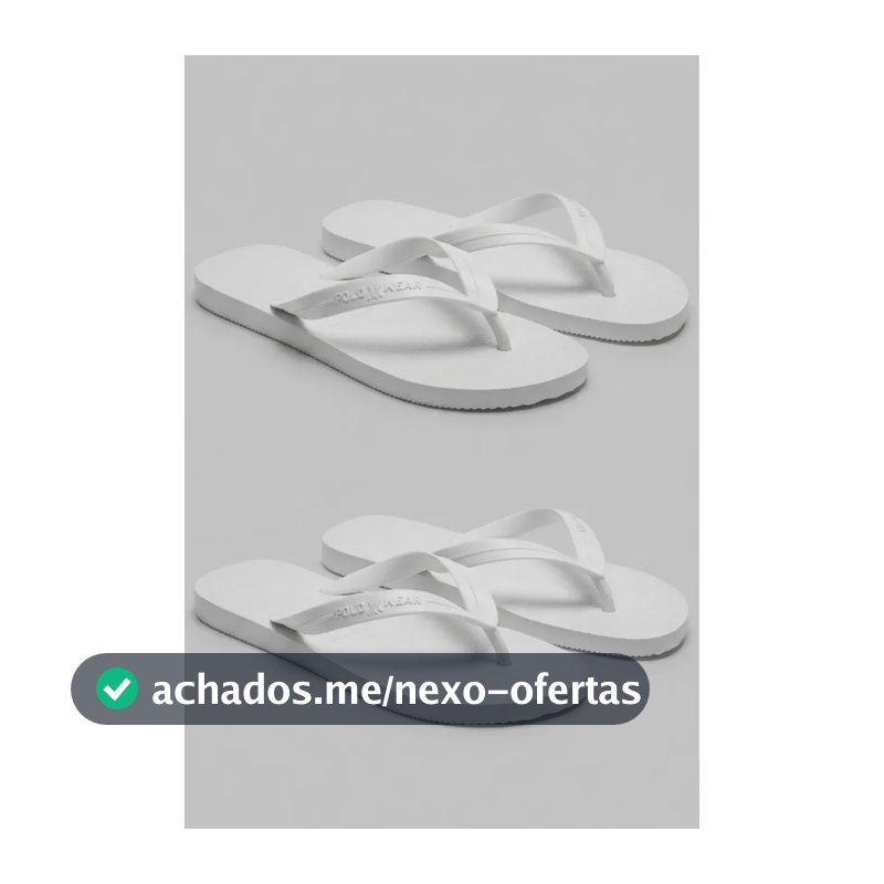 Kit 2 Chinelos Antiderrapantes Polo Wear Original Branco 39/40