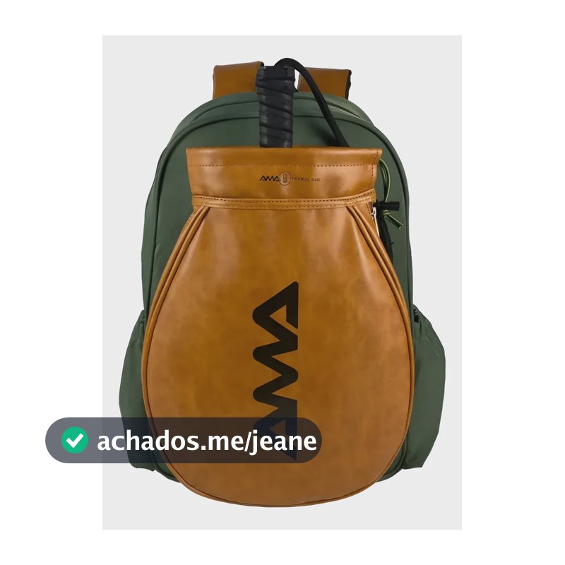 Nova Mochila Raqueteira Ama Sport 2026 Beach Tennis Vintage Verde