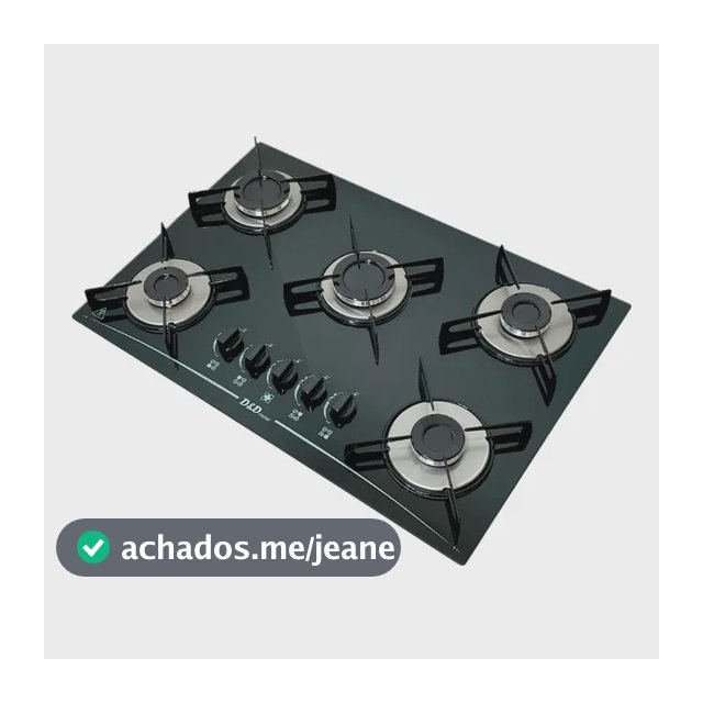 Fogão Cooktop 5 Bocas A Gás D&d Metal Bivolt