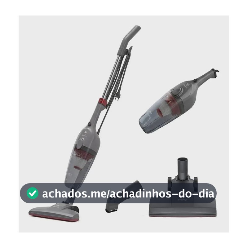 Aspirador de Pó Vertical Electrolux 1450W STK15 com Fio Portátil de Mão 2 em 1 e 1,6 Litros de capacidade com Filtro Hepa Cinza-escuro