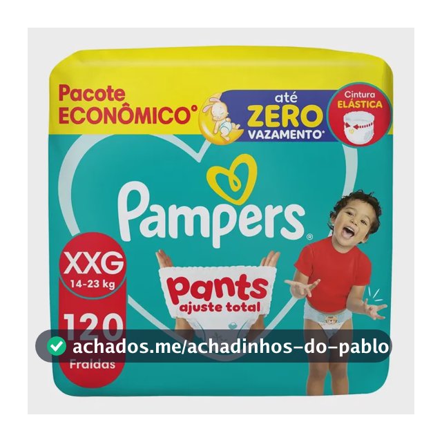 Fralda Pampers Pants Ajuste Total Tamanho XXG 120 Unidades