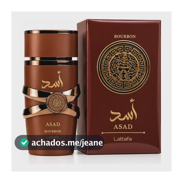 Perfume Árabe Asad Bourbon Lattafa 100ml Original