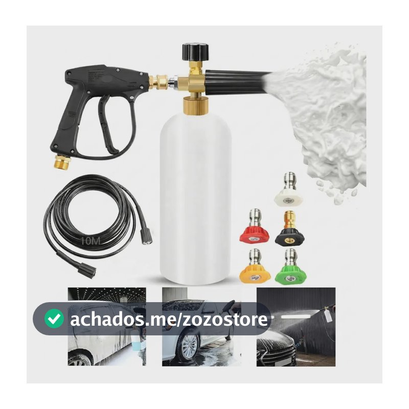 Snow Foam Engate Registro Bicos Coloridos 10m Mangueira