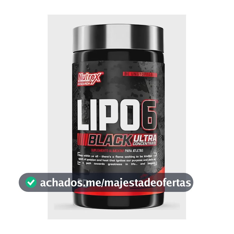 Lipo 6 Black Ultra Concentrado - Nutrex 60 Caps Sem Sabor