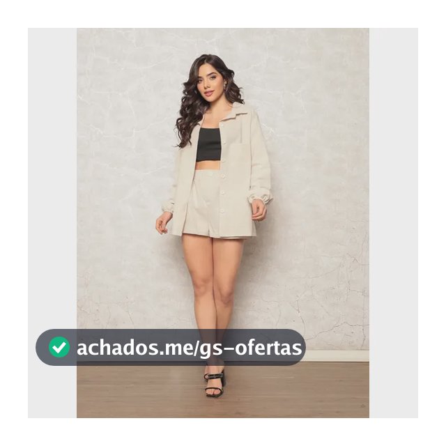Conjunto Linho Feminino Camisa E Short Linha Premium
