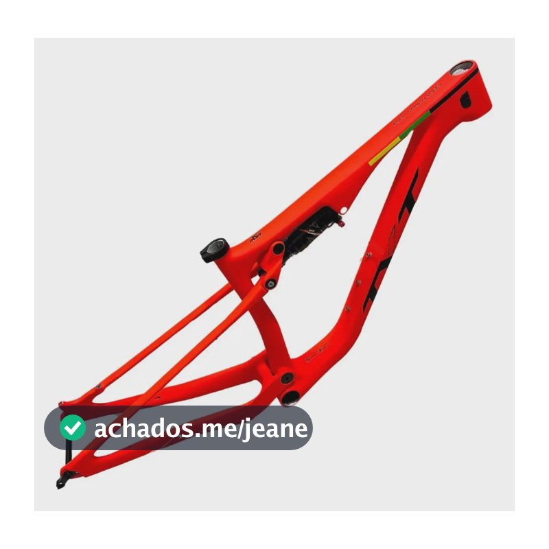 Quadro MTB TYT Full Carbon Aro 29 com Trava no Guidão Vermelho