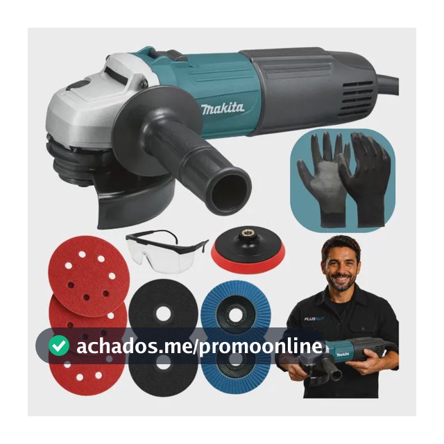 Kit Esmerilhadeira Makita Lixadeira  Angular Com Acessório