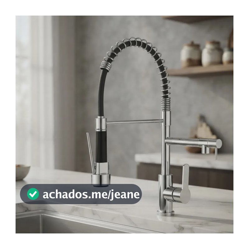 Torneira Cozinha Monocomando Flexivel Gourmet Bancada Pia CIVIS Prateado
