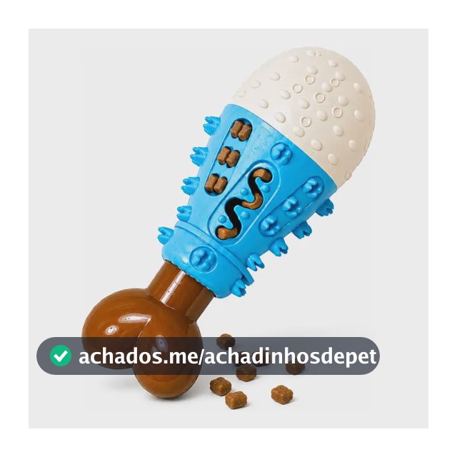 Brinquedo Osso Mordedor Pet Para Cães Recheável Interativo Branco/azul